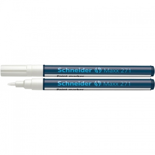 Žymeklis aliejinis Schneider Maxx 271, 1-2 mm, apvali galvutė, baltas  1214-210