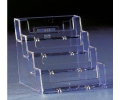 Stovelis vizitinėms, skaidrus, 4 skyrių, plastikinis  1006-113