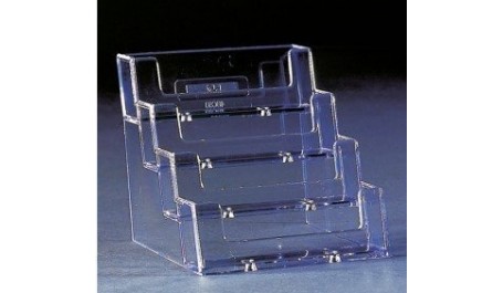 Stovelis vizitinėms, skaidrus, 4 skyrių, plastikinis  1006-113