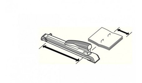 Segiklis Leitz 5560, juodas/pilkas, ilga rankena, iki 40 lapų, sąsagėlės 24/6, 26/6, 24/8  1102-116