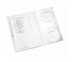 Įmautė Esselte, A4, su kišene 2 CD dėklams, pakuotėje 5 vnt.  0810-002