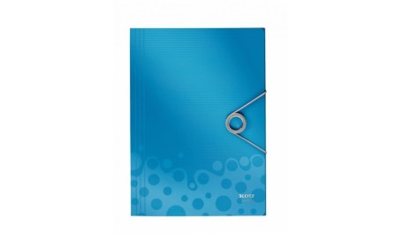 Aplankas su gumele Leitz WOW, A4, plastikinis, mėlynas  0816-113