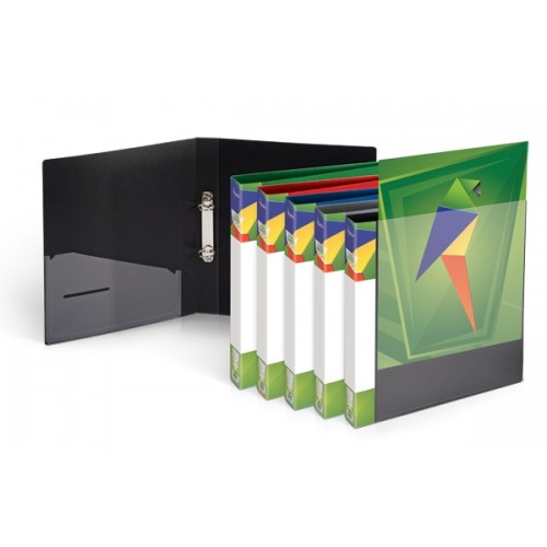 Segtuvas Forpus, A4/30 mm, 2-jų žiedų, ? 16 mm, plastikinis, raudonas  0804-110