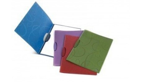 Aplankas su šoniniu spaustuku Forpus Barocco, A4, plastikinis, raudonas  0818-010