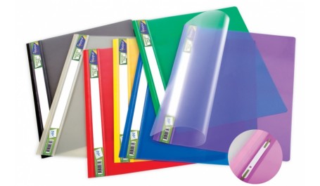 Segtuvelis skaidriu viršeliu Forpus Premium, A4+, juodas  0814-101