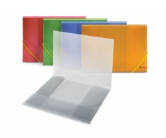 Aplankas su gumelėmis Forpus, A4, plastikinis, talpa 150 lapų, skaidrus, žalsvas  0816-013