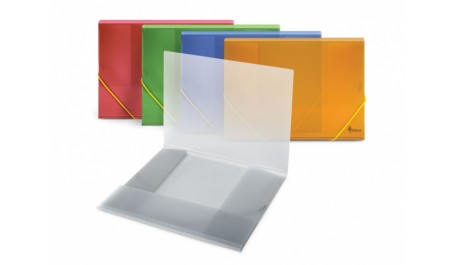 Aplankas su gumelėmis Forpus, A4, plastikinis, talpa 150 lapų, skaidrus, žalsvas  0816-013