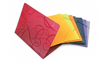 Aplankas su gumelėmis Forpus Barocco, A4, plastikinis, violetinis  0816-029