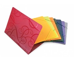 Aplankas su gumelėmis Forpus Barocco, A4, plastikinis, pilkas  0816-033