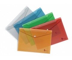 Aplankas-vokelis su spaude Forpus, A4, plastikinis, geltonas, skaidrus  0820-008