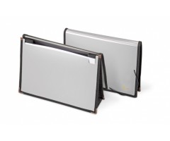 Aplankas-dėklas su gumelėmis Forpus Silver, A4, plastikinis, sidabrinis  0816-023