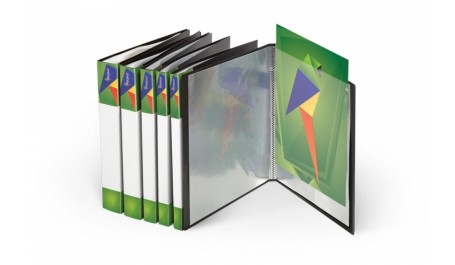 Aplankas su įmautėmis Forpus (80) A4, juodas  0813-106