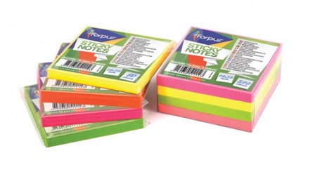 Lipnūs lapeliai Forpus, Neon, 75x75mm, oranžiniai (1x80)  0717-111