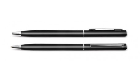 Tušinukas automatinis Forpus Paris, 0.7mm, mėlynas tušas, juodas korpusas, metalinis, pasukamas  120