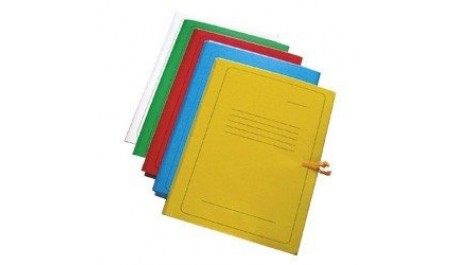 Aplankas SMLT, A4, 300 g, užrišamas, su spauda, baltas, kartoninis  0815-102