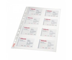 Įmautė Esselte, A4, 105 mikr., vizitinėms kortelėms, 8 kišenėlės 10vnt.  0810-004