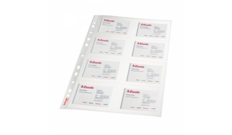 Įmautė Esselte, A4, 105 mikr., vizitinėms kortelėms, 8 kišenėlės 10vnt.  0810-004