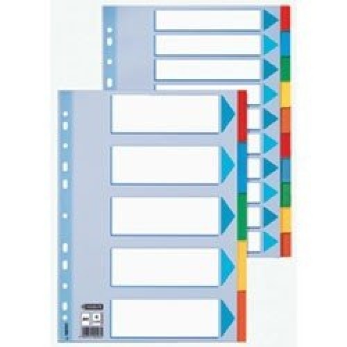 Skiriamieji lapai Esselte, A4, 1-5 spalvos, kartoniniai  0808-101