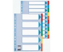 Skiiamieji lapai Esselte, A4, 1-10 spalvos, kartoniniai  0808-102