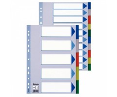 Skiriamieji lapai Esselte, A4, 1-10 spalvos, plastikiniai  0807-115