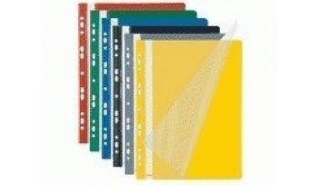 Segtuvelis skaidriu viršeliu su perforacija, A4, žalias  0814-025