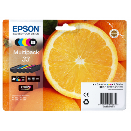 Epson Ink 5 Color Multipack No.33 (C13T33374011)