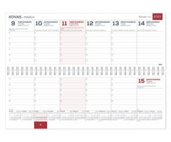 Horizontalus stalo kalendorius Memo Card Vilnius 2020m. laminuoto kartono viršeliu