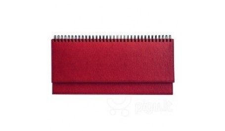 Horizontalus stalo kalendorius Memo PU 2020m. raudonas