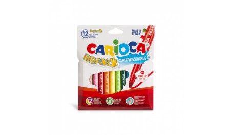 Flomasteriai Carioca Bravo 12 spalvų