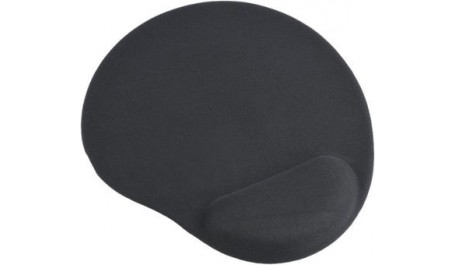 Gelinis pelės kilimėlis Gembird riešo atrama, juodas  MP-GEL-BK