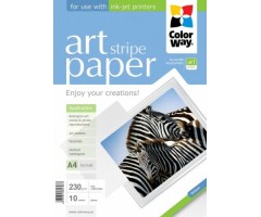 Dekoratyvinis popierius ColorWay linijos, A4, 230g, blizgus (10)  0710-610