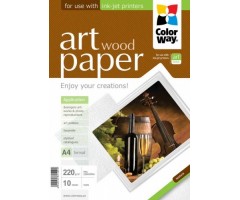 Dekoratyvinis popierius ColorWay mediena, A4, 220g, matinis (10)  0710-602