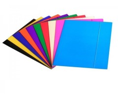 Aplankas su gumele Primo, A4, kartoninis, geltonas  0816-210