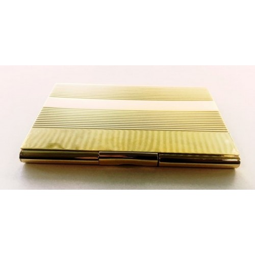 Dėklas vizit. kort.metalinis, blizgus, aukso spalvos  1615-004