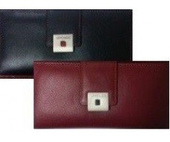 Piniginė Deniels odinė 328.30.03 raudona, moteriška  0908-014