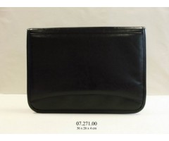 Aplankas dokumentams su užtrauktuku A4, juodas, dirbtinės odos  0905-025