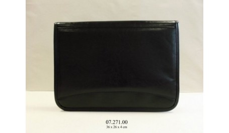 Aplankas dokumentams su užtrauktuku A4, juodas, dirbtinės odos  0905-025