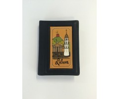 Užrašų knygelė 11 x 8 cm, Lietuva, juoda, odinė  1614-054