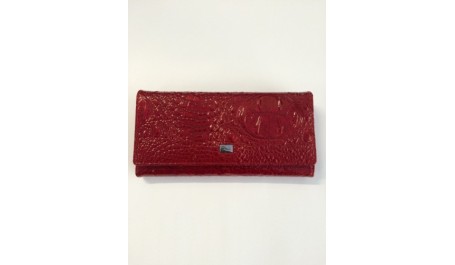 Piniginė Deniels 05.1074.04, odinė, moteriška, raudona, lakuota  0908-200