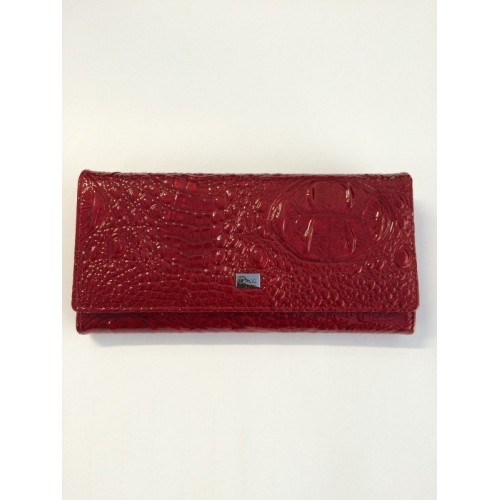 Piniginė Deniels 05.1074.04, odinė, moteriška, raudona, lakuota  0908-200