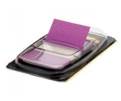 Indeksai 3M, Post-it, 25.4x43.2mm, violetiniai, plastikiniai (1x50)  0718-009