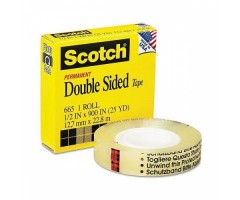 Lipni juostelė Scotch® 665, 12mmx23m, dvipusė, skaidri  1114-120