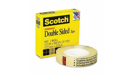 Lipni juostelė Scotch® 665, 12mmx23m, dvipusė, skaidri  1114-120