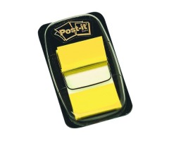 Indeksai 3M, Post-it, 25.4x43.2mm, geltonii, plastikiniai (1x50)  0718-007