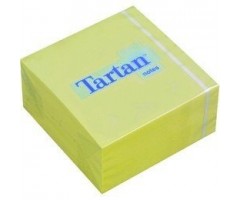 Lipnių lapelių Tartan kubas, 76x76mm, geltonas (400)  0717-301