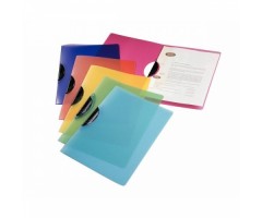 Aplankas su plastikiniu prispaudėju Leitz Rainbow, A4, plastikinis, violetinis, skaidrus  0818-109