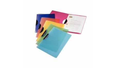 Aplankas su plastikiniu prispaudėju Leitz Rainbow, A4, plastikinis, violetinis, skaidrus  0818-109