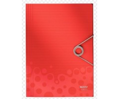 Aplankas su gumele Leitz Bebop, A4, plastikinis, raudonas  0816-115