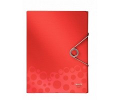 Aplankas-dėklas su gumele Leitz Bebop, A4/30 mm, plastikinis, raudonas  0816-120