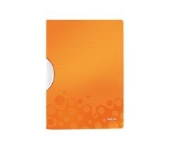 Aplankas su plastikiniu prispaudėju Leitz Bebob, A4, plastikinis, oranžinis  0818-104